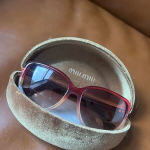 Miu Miu Red Women's Sunglasses
